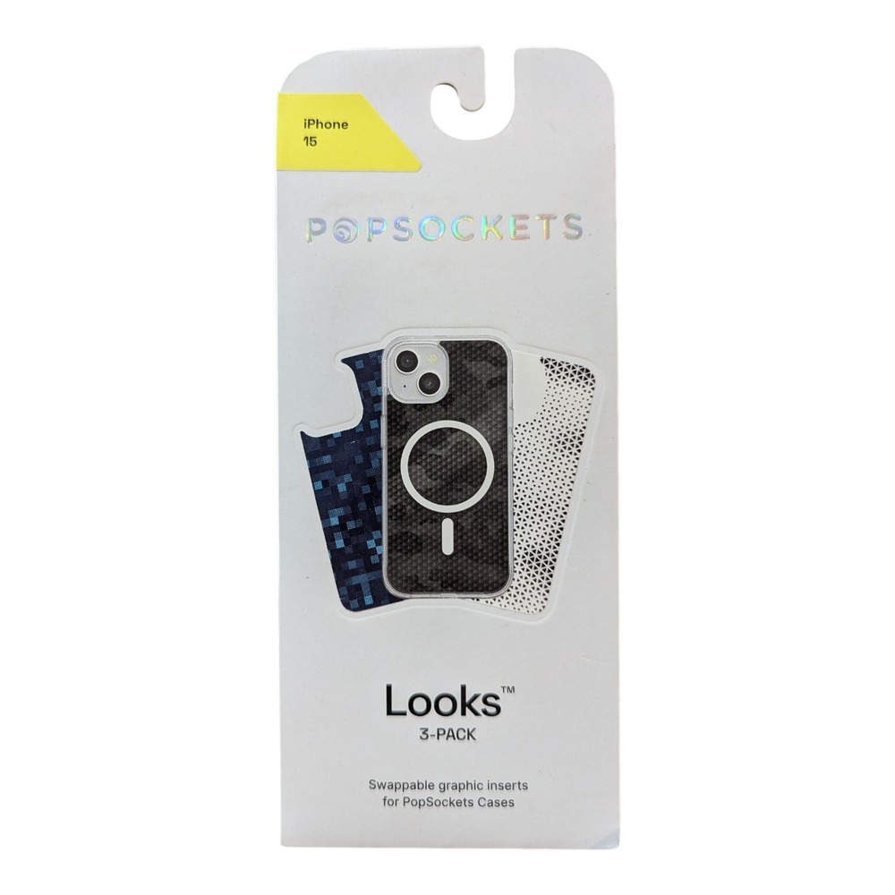 D6. Looks Popsockets Swappable Graphic Inserts LOOKS 3-pack For 15